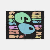 Groovy Dit is mijn sixties kostuum Funny 60's Fleece Deken (Voorkant (Horizontaal))