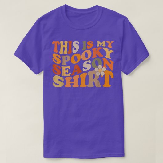 Groovy Dit is mijn woordraadsseizoen T-shirt (Design voorkant)