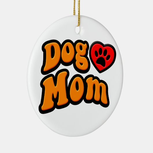 Groovy Dog Mam Drawing Keramisch Ornament (Rechts)