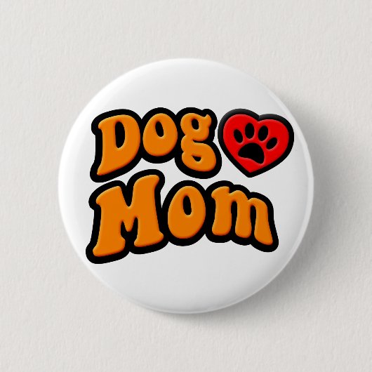 Groovy Dog Mam Drawing Ronde Button 5,7 Cm (Voorkant)