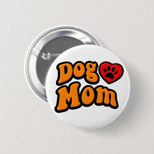 Groovy Dog Mam Drawing Ronde Button 5,7 Cm (Voorkant /achterkant)