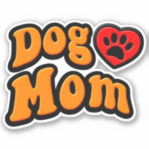 Groovy Dog Mam Drawing Sticker