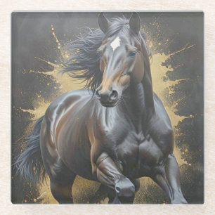 groovy donkere paard glazen onderzetter