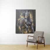 groovy donkere paard wandkleed (In situ)