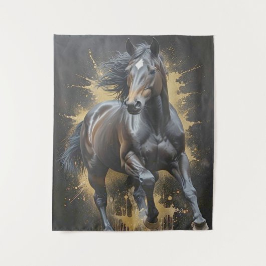 groovy donkere paard wandkleed (Voorkant)