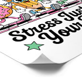 Groovy Donut Stress Just Do Your Best Testing Day Poster (Hoek)
