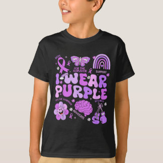 Groovy Draag Paars Steun Epilepsie Bewustzijnsdag T-shirt