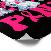 Groovy Draag roze borstkanker Warrior Cute Ghost Poster (Hoek)