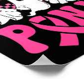 Groovy Draag Roze Borstkanker Warrior Ghost Hallo Poster (Hoek)