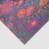 Groovy Druppelende Bloemen Decoupage Tissue Paper Tissuepapier (Detail)