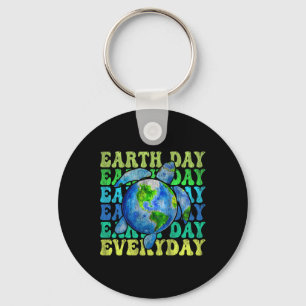 Groovy Earth Day Dagelijks Shirt Earth Day 22 apri Sleutelhanger