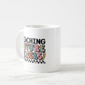 Groovy Earth Tones leraar Quote Kunst Koffiemok (Voorkant links)