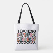 Groovy Earth Tones leraar Quote Kunst Tote Bag (Achterkant)