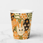 Groovy Easter Bunny Party Paper Cups Papieren Bekers (Voorkant)