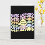 Groovy echografie techniek Bunny Chick Eieren Pase Kaart (Gele Bloem)