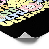 Groovy echografie techniek Bunny Chick Eieren Pase Poster (Hoek)