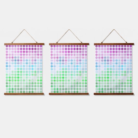 Groovy Eclectic Boho Abstracte Toric Pride Flag Hangend Wandkleed (Driedubbel)