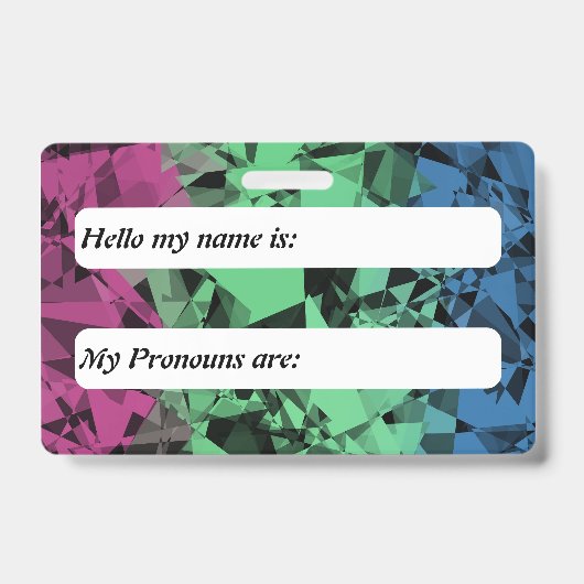 Groovy Eclectisch Retro Trippy Polysexualiteit Pri Badge (Voorzijde)