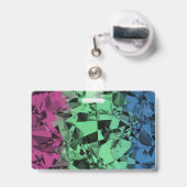 Groovy Eclectisch Retro Trippy Polysexualiteit Pri Badge (Achterkant met uittrekbare clip)