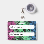 Groovy Eclectisch Retro Trippy Polysexualiteit Pri Badge (Voorzijde met uittrekbare clip)