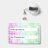 Groovy Eclectische Boho Abstract Torische Pride Vl Badge (Achterkant met uittrekbare clip)