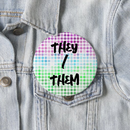 Groovy Eclectische Boho Abstract Torische Pride Vl Ronde Button 4,0 Cm (In situ)