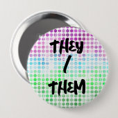 Groovy Eclectische Boho Abstract Torische Pride Vl Ronde Button 4,0 Cm (Voorkant /achterkant)