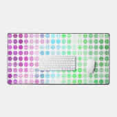 Groovy Eclectische Boho Abstracte Toric Pride Vlag Bureaumat (Keyboard & Muis)