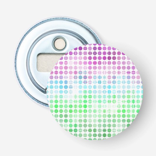 Groovy Eclectische Boho Abstracte Toric Pride Vlag Button Flesopener (Voorkant)