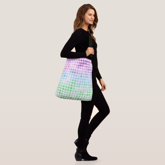 Groovy Eclectische Boho Abstracte Toric Pride Vlag Crossbody Tas (Op model)