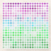 Groovy Eclectische Boho Abstracte Toric Pride Vlag Glazen Onderzetter (Voorkant)