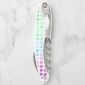 Groovy Eclectische Boho Abstracte Toric Pride Vlag Kurkentrekker (Achterkant)