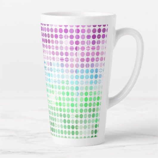 Groovy Eclectische Boho Abstracte Toric Pride Vlag Latte Mok (Rechts)
