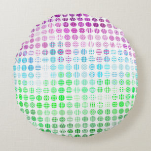 Groovy Eclectische Boho Abstracte Toric Pride Vlag Rond Kussen