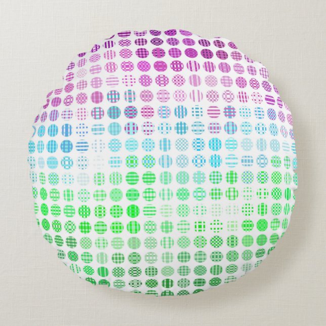 Groovy Eclectische Boho Abstracte Toric Pride Vlag Rond Kussen (Voorkant)