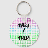 Groovy Eclectische Boho Abstracte Toric Pride Vlag Sleutelhanger (Voorkant)