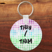 Groovy Eclectische Boho Abstracte Toric Pride Vlag Sleutelhanger (Voorkant)