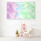 Groovy Eclectische Boho Abstracte Toric Pride Vlag Spandoek (Insitu)