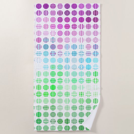 Groovy Eclectische Boho Abstracte Toric Pride Vlag Strandlaken (Voorkant)