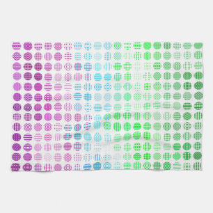 Groovy Eclectische Boho Abstracte Toric Pride Vlag Theedoek