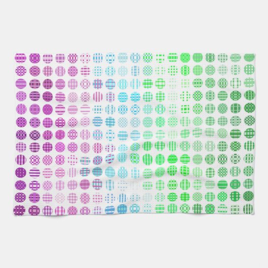 Groovy Eclectische Boho Abstracte Toric Pride Vlag Theedoek (Horizontaal)