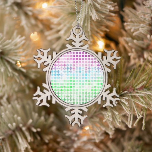 Groovy Eclectische Boho Abstracte Toric Pride Vlag Tin Sneeuwvlok Ornament (Boom)