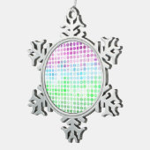 Groovy Eclectische Boho Abstracte Toric Pride Vlag Tin Sneeuwvlok Ornament (Rechts)