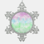Groovy Eclectische Boho Abstracte Toric Pride Vlag Tin Sneeuwvlok Ornament (Voorkant)