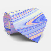 Groovy Eclectische Quarige Golvende Pastel Abstrac Stropdas (Opgerold)