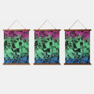 Groovy Eclectische Retro Trippy Polyseksueel Pride Hangend Wandkleed