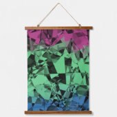 Groovy Eclectische Retro Trippy Polyseksueel Pride Hangend Wandkleed (Voorkant)