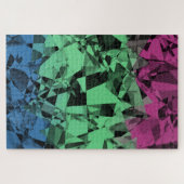 Groovy Eclectische Retro Trippy Polyseksueel Pride Legpuzzel (Horizontaal)