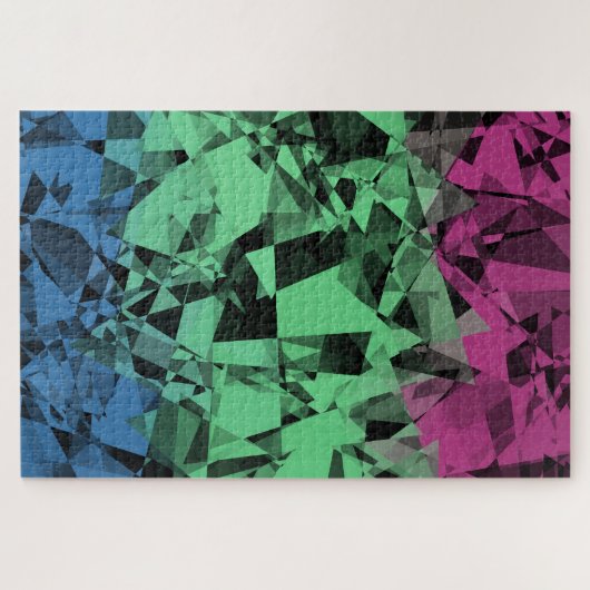 Groovy Eclectische Retro Trippy Polyseksueel Pride Legpuzzel (Horizontaal)