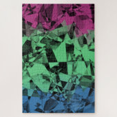 Groovy Eclectische Retro Trippy Polyseksueel Pride Legpuzzel (Verticaal)